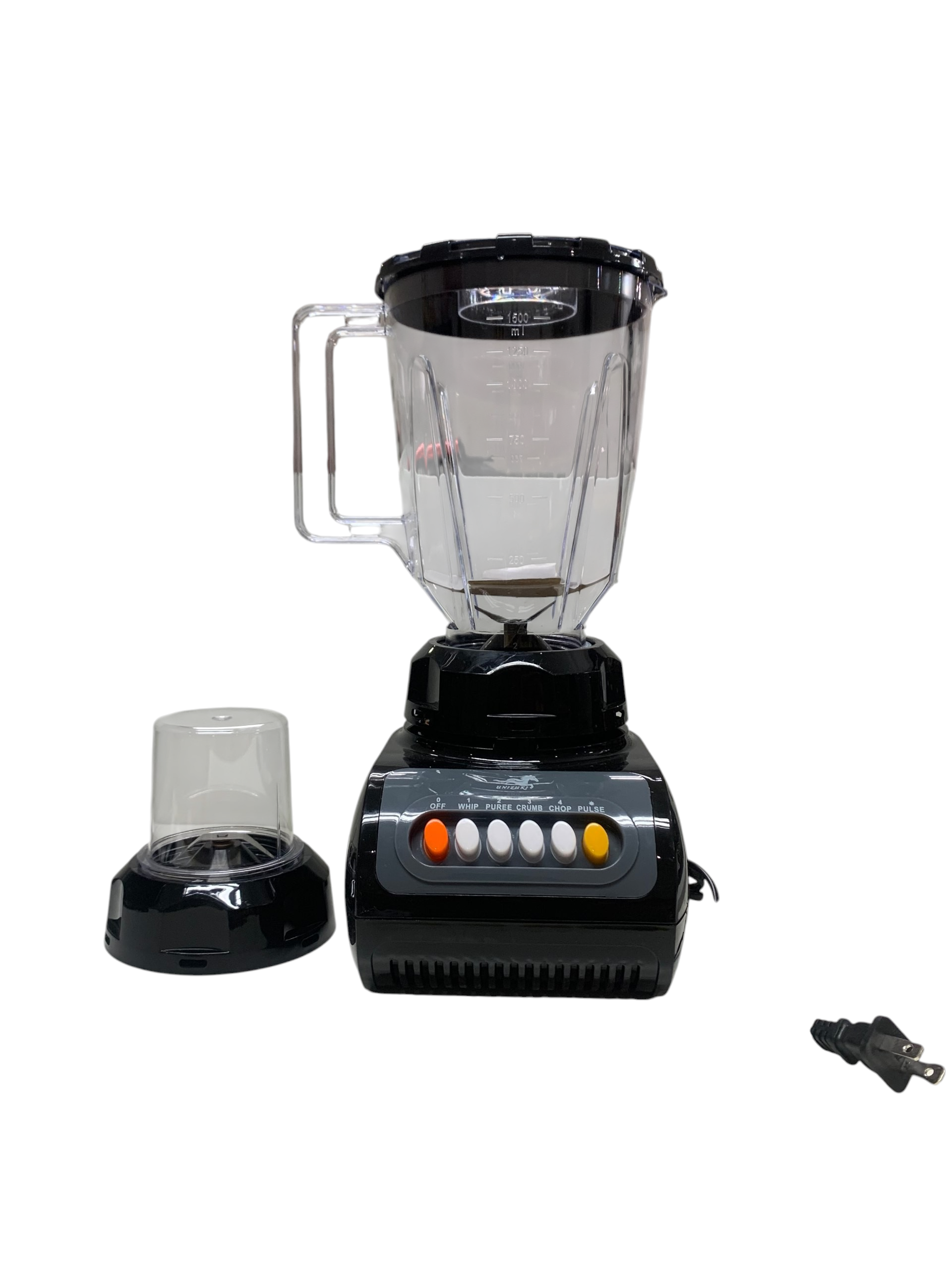 Licuadora 2en1, marca Unizuki, con vaso de vidrio de 1500ml