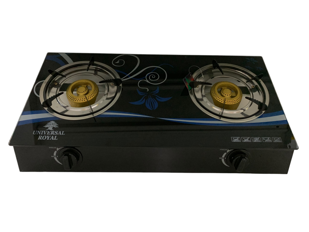 Cocina o Estufa de Gas Licuado, marca Universal Royal, de 2 quemadores