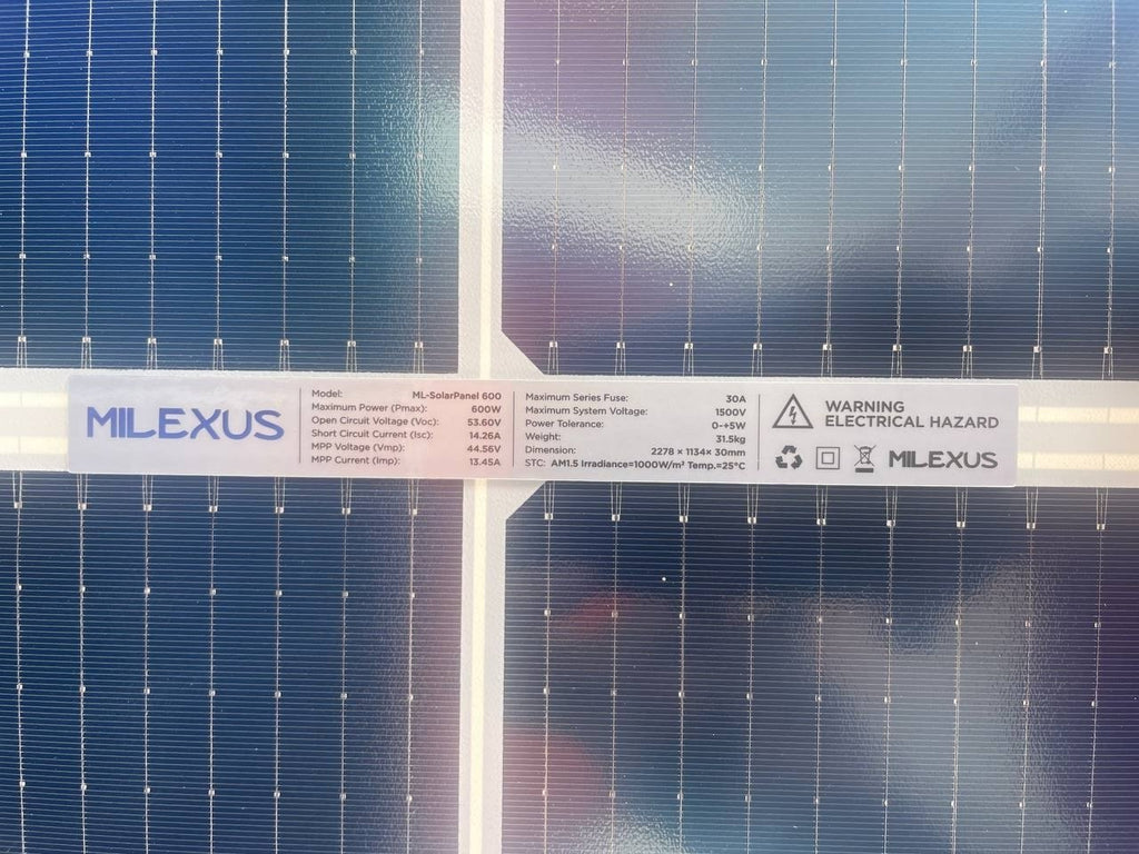 Paneles Solares, Milexus, 600 Watt, 44.56V / 13.45A
