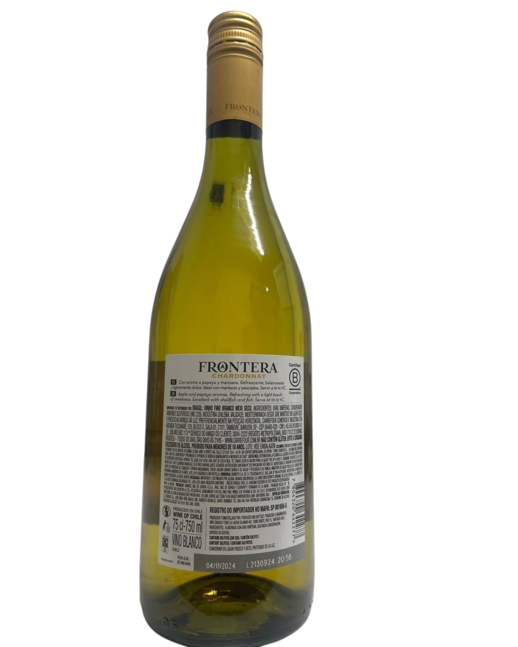 Vino Frontera, Chardonnay, 750ml