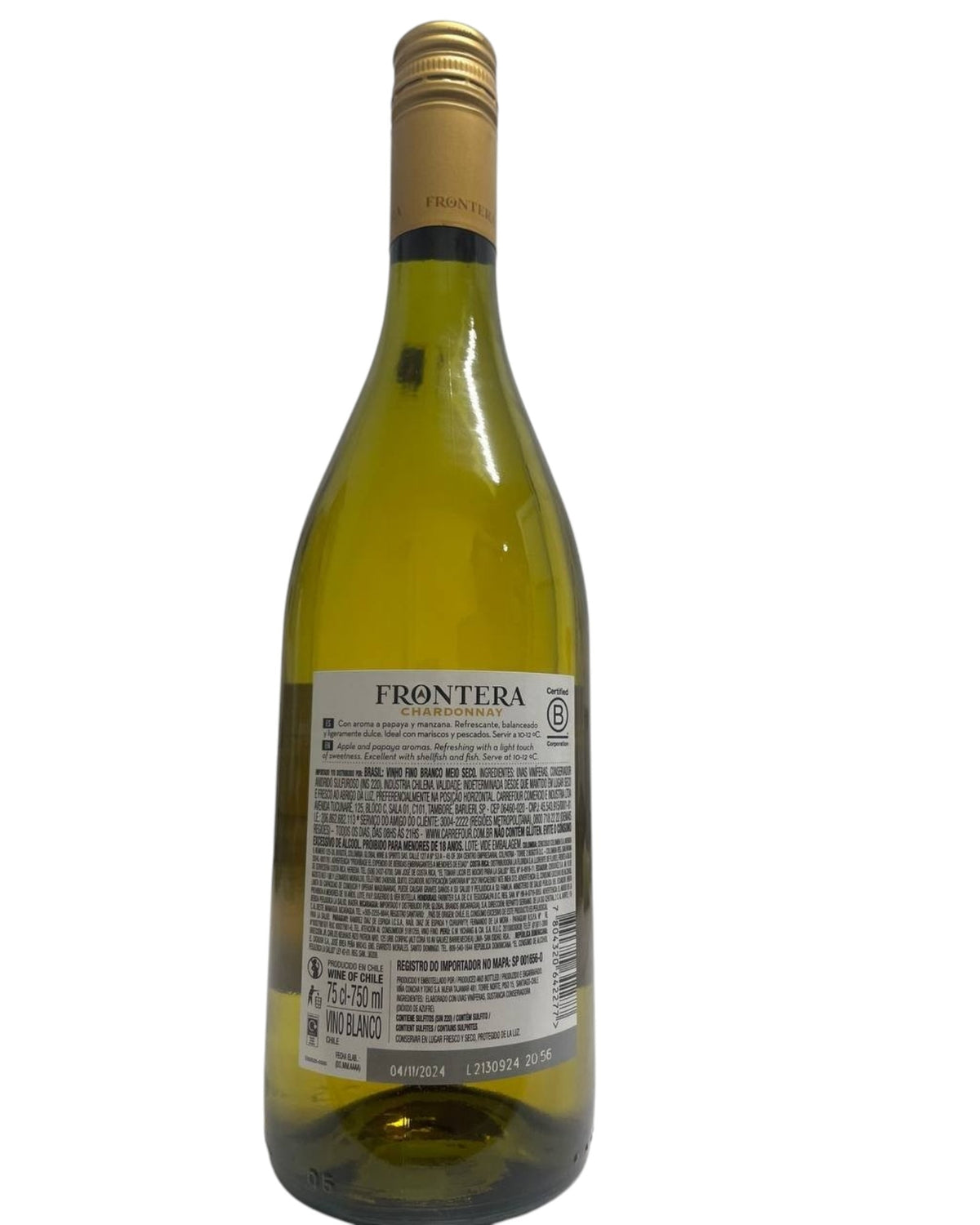 Vino Frontera, Chardonnay, 750ml